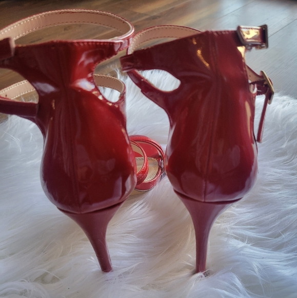 LEMON DROP BY PRIVILEGED Kumi Red Strappy Heels Size 7.5 - Picture 15 of 15